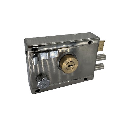 定制门锁电镀银拉丝全铜叶片锁头带防钻礼盒装不锈钢老式防盗门