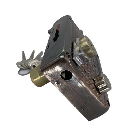 工厂定制十字铁包铝锁芯带尾锁麻点三保锁插芯锁拉手锁美式风格