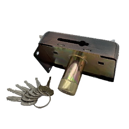 工厂定制十字铁包铝锁芯带尾锁麻点三保锁插芯锁拉手锁美式风格