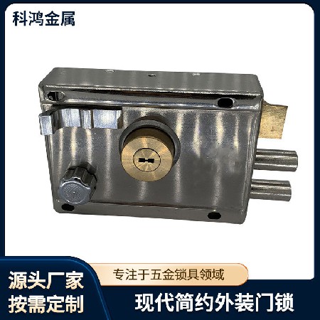 定制门锁电镀银拉丝全铜叶片锁头带防钻礼盒装不锈钢老式防盗门