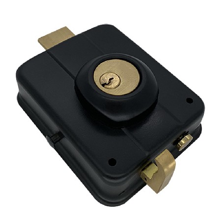 批发定制南美锁P240锁芯斜舌拉钩黑色大门锁室外门锁插芯锁铁门锁