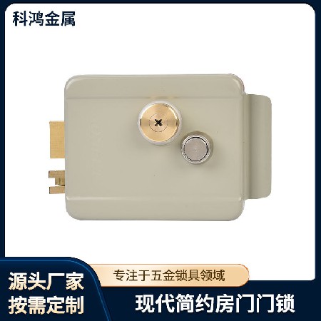 电控锁户外门锁现代门锁学校宿舍大门锁铁质锁喷粉锁家用大门锁