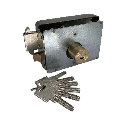 2.0系列连体211贸易机械锁免焊带固定板巴基斯坦中东门锁机械门锁