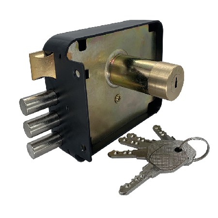 定制加工外装门锁LT3000三柱2.0厚黑漆青古铜电镀连体锁