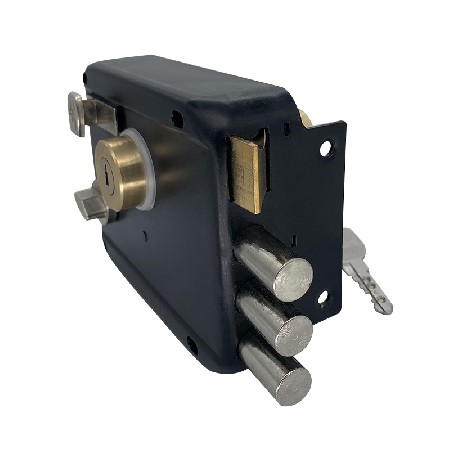 定制加工外装门锁LT3000三柱2.0厚黑漆青古铜电镀连体锁