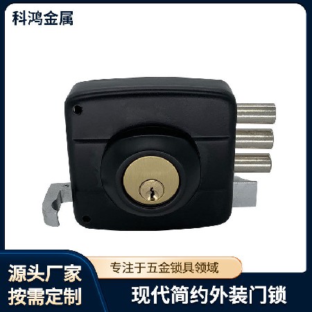 全铜锁芯机械南美锁 P2300三圆柱保险三杆锁智利秘鲁插芯锁批发