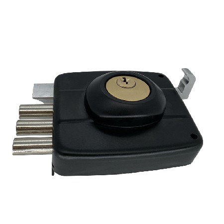 全铜锁芯机械南美锁 P2300三圆柱保险三杆锁智利秘鲁插芯锁批发