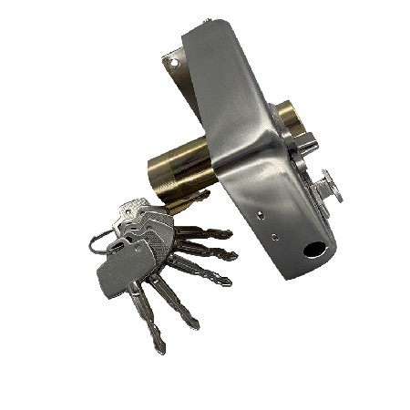 211-SS机械门锁外装门锁巴基斯坦2.0MM拉丝大十字铜锁头室外门锁