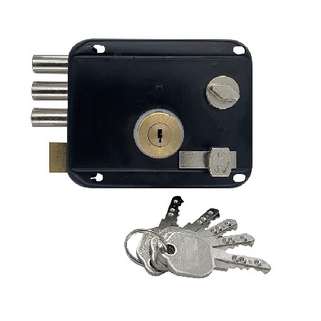 呆锁锁芯2.0MM大门锁机械门锁室外铁门防盗门锁喷漆室外锁大门锁