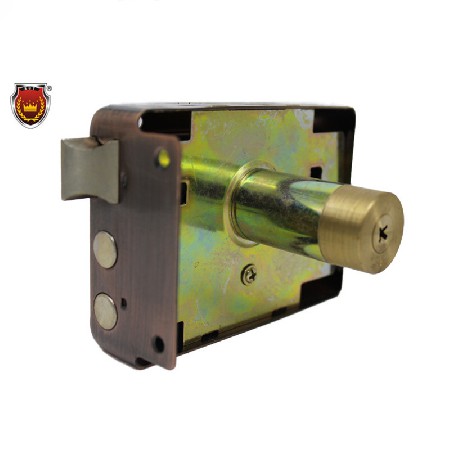 门锁铜芯旧门锁麻点锁铁包铝铜包铝勾手锁双舌外装门锁现代门锁