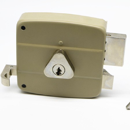 喷漆机械门锁老式门锁压铸金属外装锁锌头外装门锁室外门锁批发