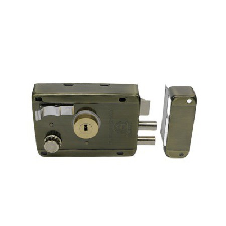 外装门锁内销锁门锁 全铜锁芯1.02.0一字青古机械门锁