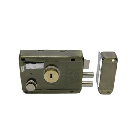 外装门锁内销锁门锁 全铜锁芯1.02.0一字青古机械门锁