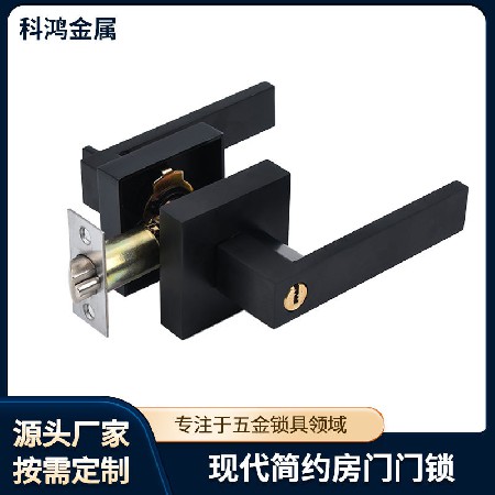 房间门锁美式门锁三杆执手锁房门锁执手锁卧室房卫生间通用门锁